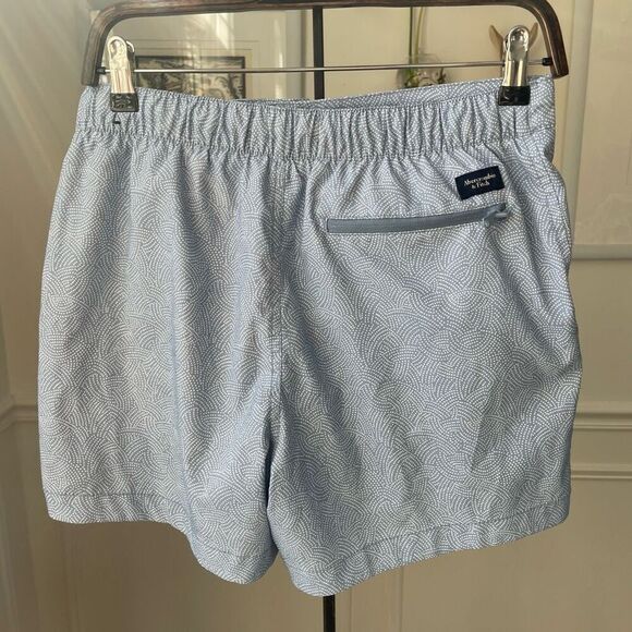 Abercrombie & Fitch Men’s Snap Zip Swim Shorts Trunks Lined Blue S - Picture 5 of 8
